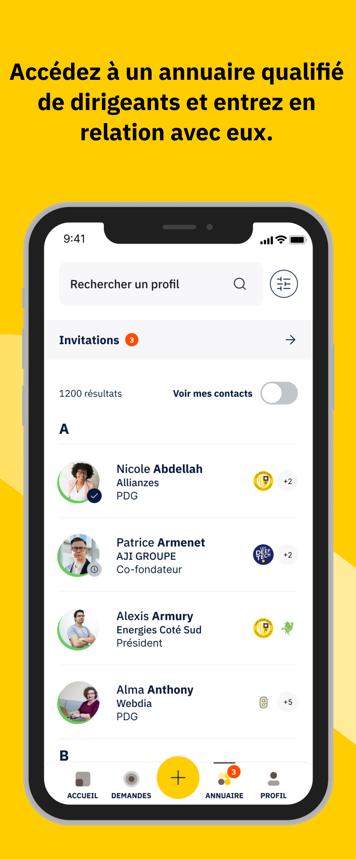 Tribu application de mise en relation de Bpifrance